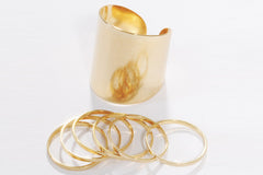 Set of 7 gold knuckle rings
