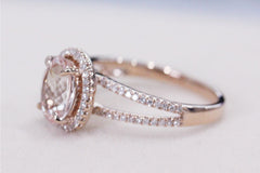 VS 7x9mm Oval Morganite Ring