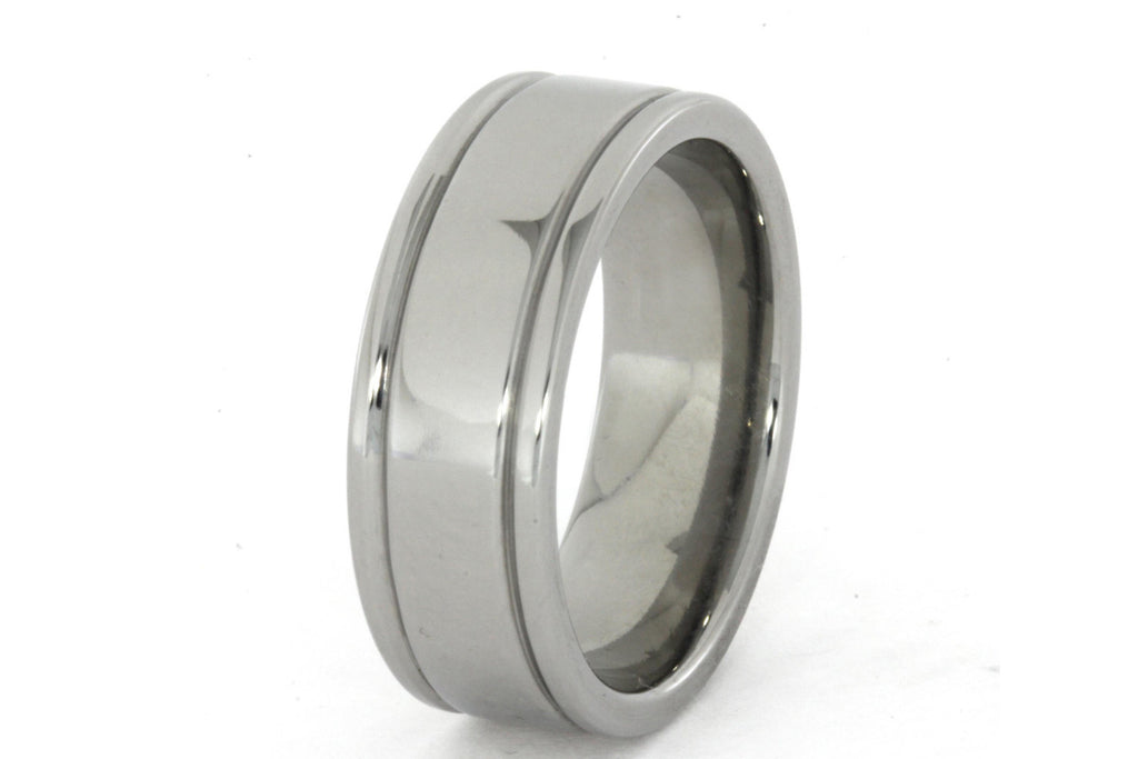 Polished Finish Titanium Ring