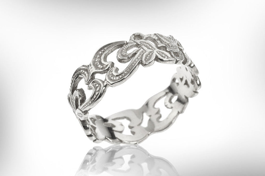 Art Nouveau Wedding Band