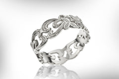 Art Nouveau Wedding Band