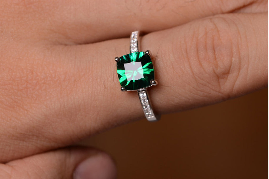 Emerald Ring Gemstone Engagement Ring