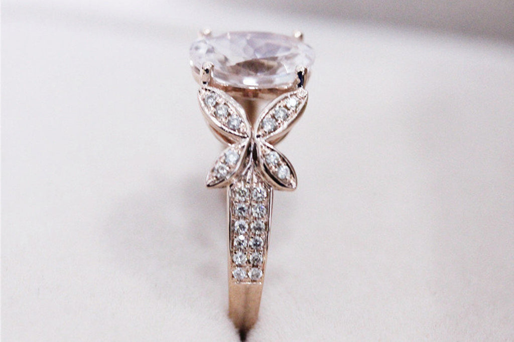 Oval Morganite Wedding Ring