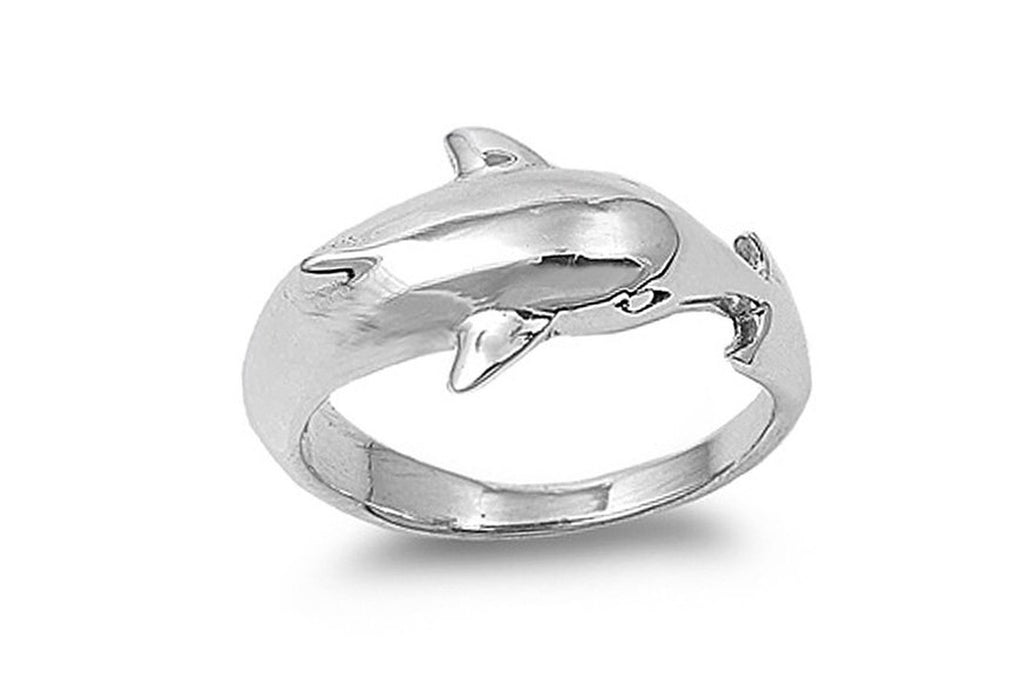 Sterling Silver Wrap Around Dolphin Ring
