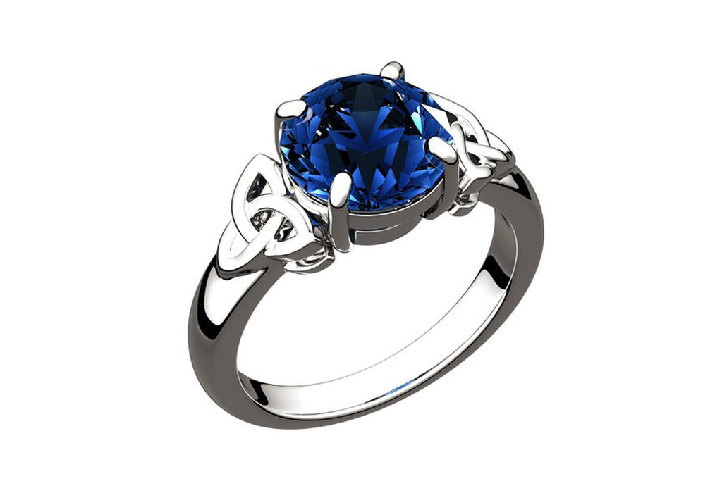 Sterling Silver Irish Celtic Trinity Knot Ring