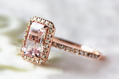 Handmade Pink Morganite Engagement Ring