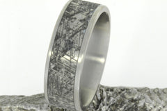 Mimetic Meteorite Titanium Ring