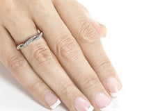 Round Diamond Eternity Band 1/6 Carat (ctw) in 10k White Gold