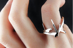 Contemporary sterling silver ring