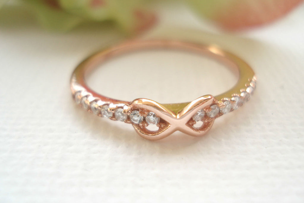Tiny Infinity Sterling Silver with the gold plated Ring