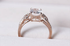 Diamond Morganite Wedding Ring