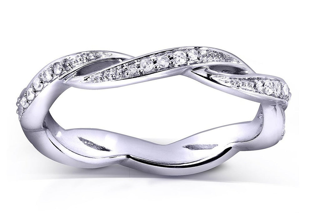 Round Diamond Eternity Band 1/6 Carat (ctw) in 10k White Gold