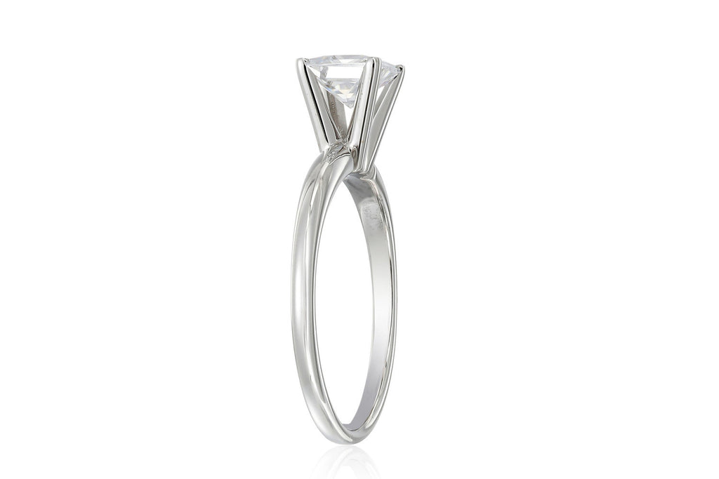 14k Gold Princess-Cut Solitaire Ring, Made with Swarovski Zirconia (1 cttw)