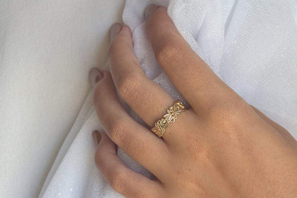 Art Nouveau Wedding Band