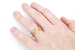 Unique wire crochet stack ring