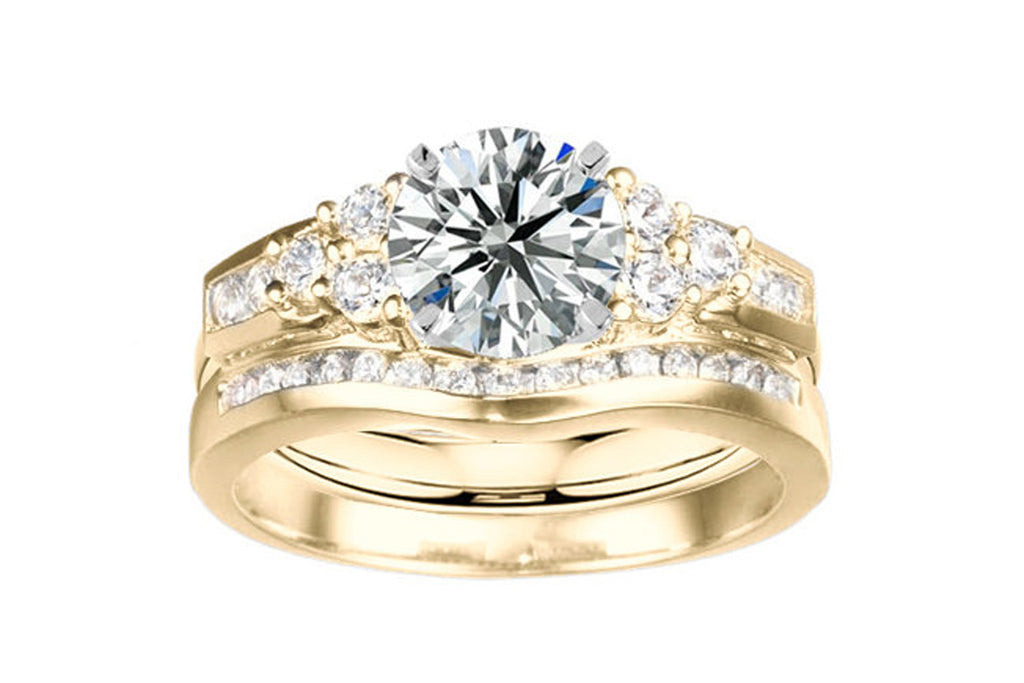 Contour engagement ring