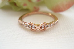 Tiny Infinity Sterling Silver with the gold plated Ring