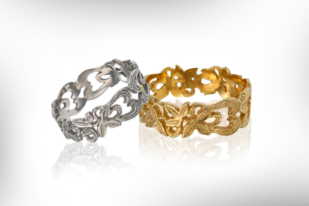 Art Nouveau Wedding Band