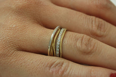 Diamond Engagement Ring 14k Yellow And White Gold