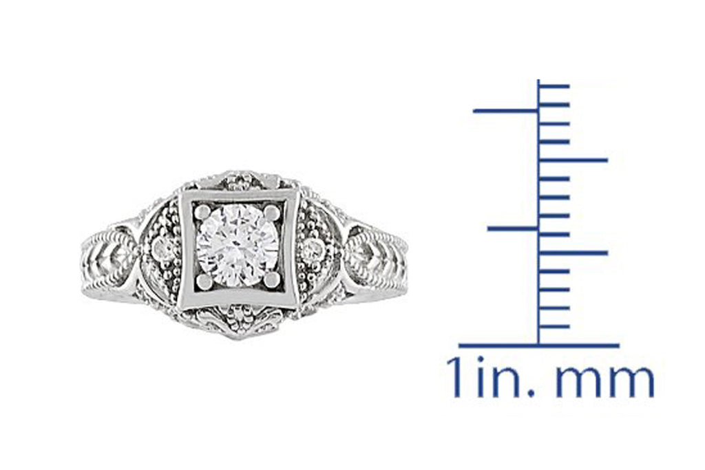 Brinley Co Sterling Silver Pave-style Cubic Zirconia Ring Hypoallergenic