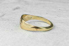 Antique Victorian 18ct Gold Star Set Diamond Signet Gypsy Ring