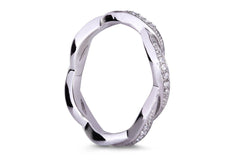 Round Diamond Eternity Band 1/6 Carat (ctw) in 10k White Gold