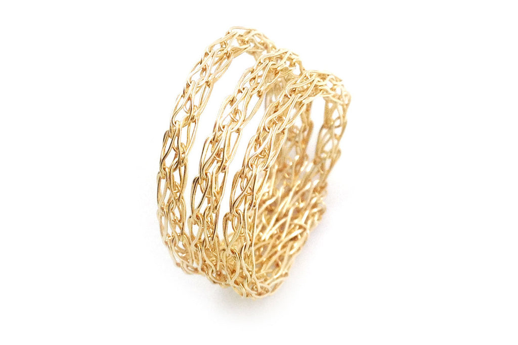 Unique wire crochet stack ring
