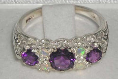 Victorian filigree trilogy style promise ring