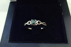 Gold infinity 14k white gold and diamond ring