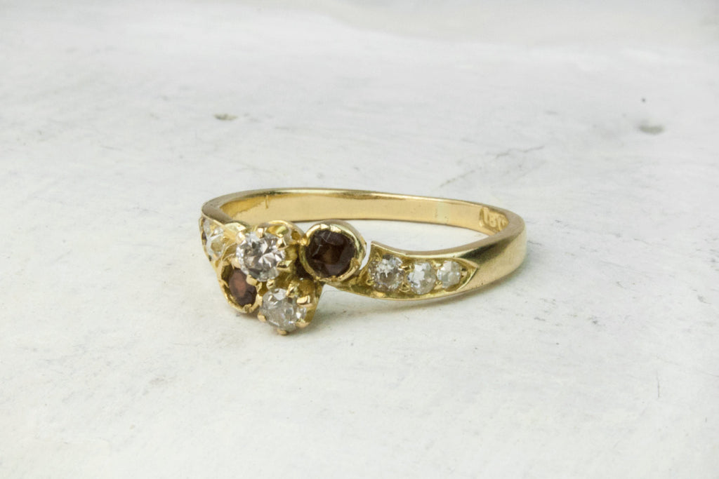 The Victorian Garnet Twist Ring