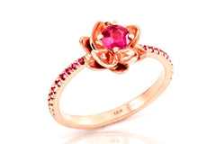 Flower Engagement Ring