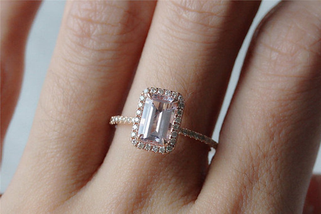 Handmade Pink Morganite Engagement Ring