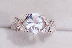 Oval Morganite Wedding Ring