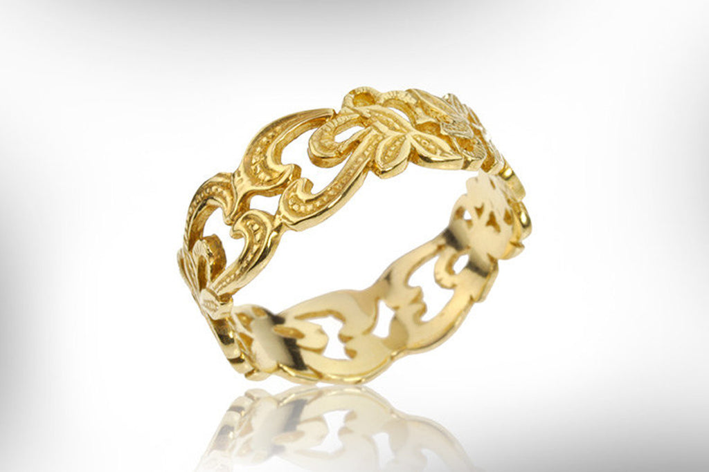 Art Nouveau Wedding Band