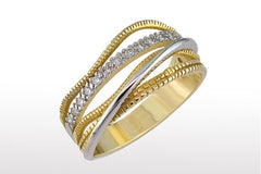 Diamond Engagement Ring 14k Yellow And White Gold