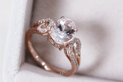 Diamond Morganite Wedding Ring