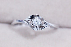 Unique Flower Diamond Ring