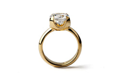 Cup CZ Engagement Ring