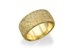 14K Yellow Gold Wedding ring with glitter