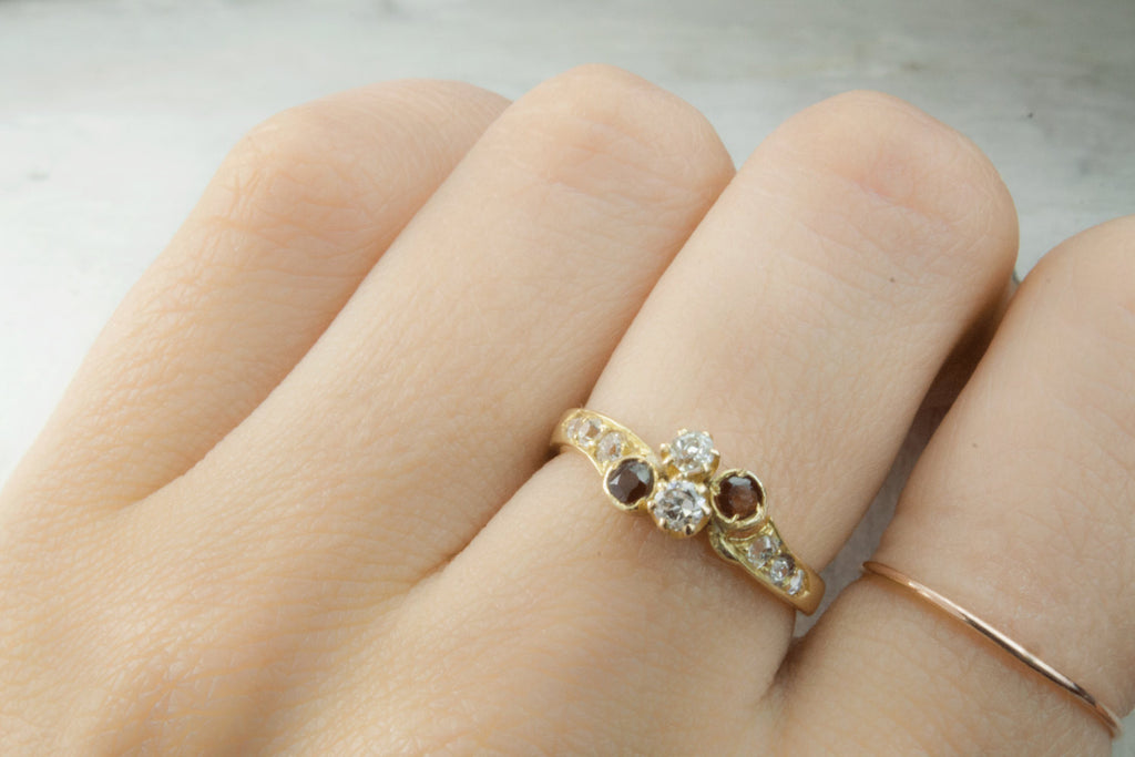 The Victorian Garnet Twist Ring