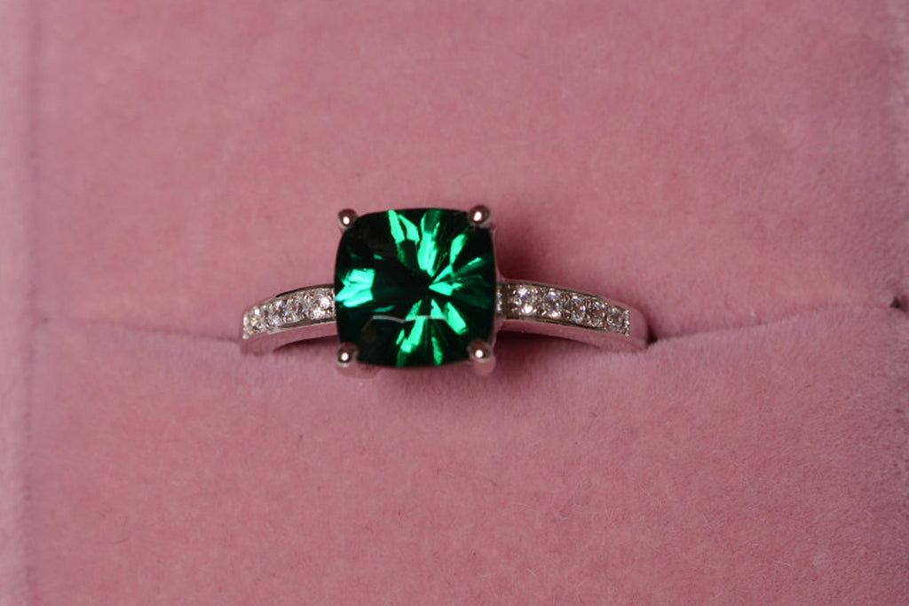 Emerald Ring Gemstone Engagement Ring