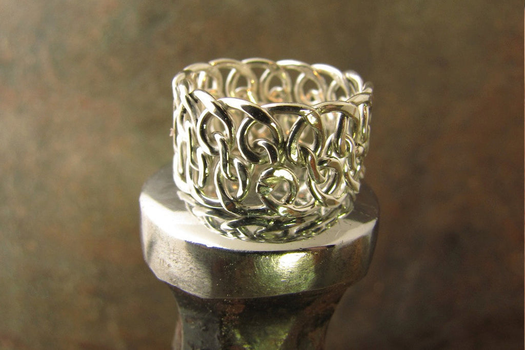 Spiral Woven Argentium Sterling Silver Ring