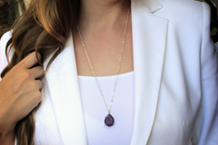 Teardrop Amethyst necklace