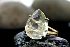 Lemon quartz ring