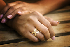 Delicate 14k solid gold ring