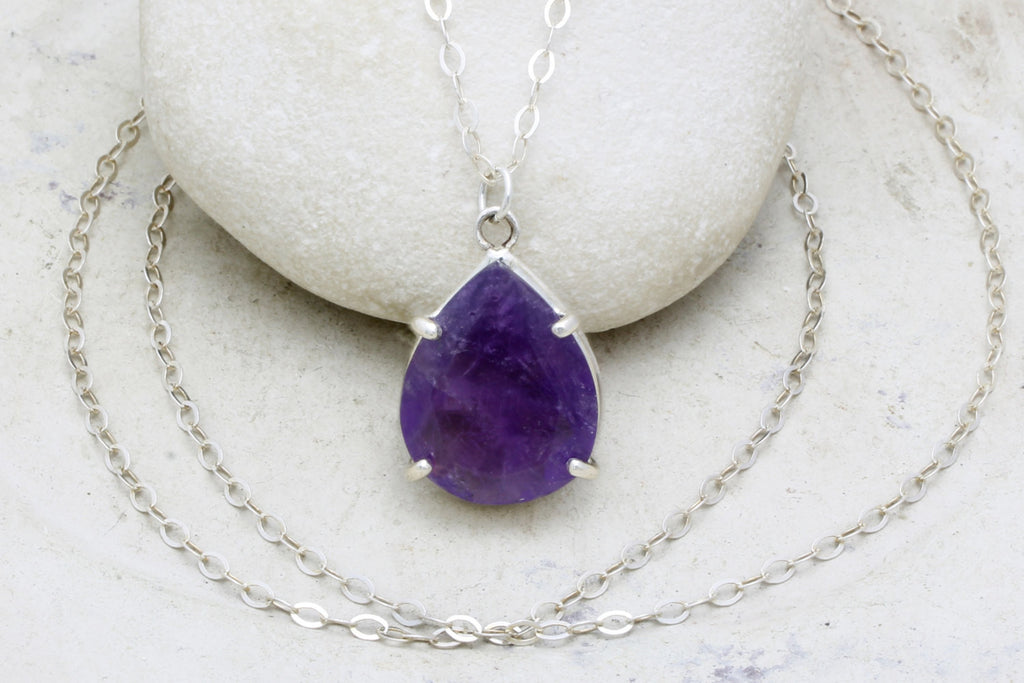Teardrop Amethyst necklace