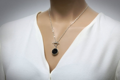 Black druzy necklace