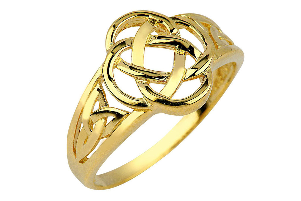 10k Yellow Gold Ladies Trinity Triquetra Ring
