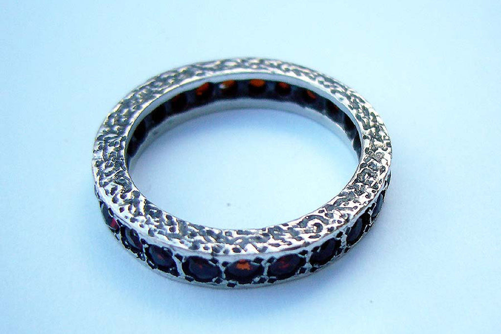 Garnet Silver Ring