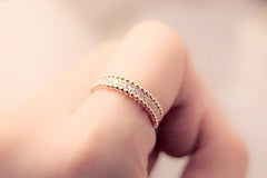 Eternal Beaded Rose Gold Ring